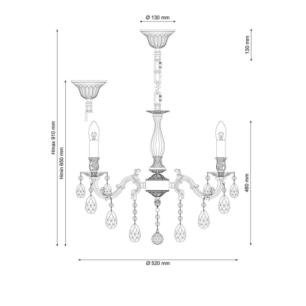 Подвесная люстра Lucia Tucci Firenze 141.5 Antique