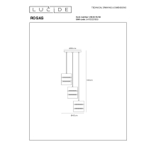 Подвесная люстра Lucide Rosas 21433/13/30