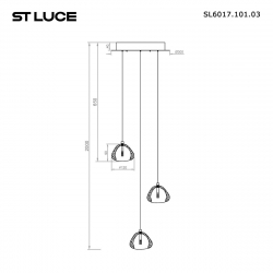 Подвесная светодиодная люстра ST Luce Waterfall SL6017.101.03