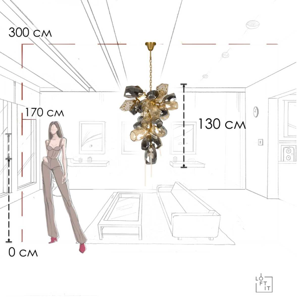 Подвесная люстра LOFT IT Britannica 10401/800M Подвесная люстра LOFT IT Britannica 10401/800M