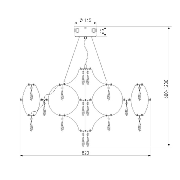 Подвесная светодиодная люстра Bogates Tense 443/1