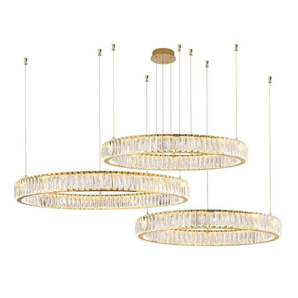 Горизонтальная композиция Newport 8240 из трех колец золото №11 S8240_029G