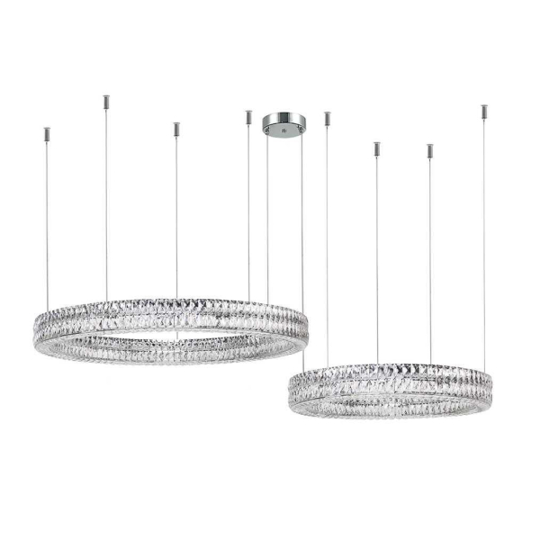 Горизонтальная композиция Newport 8550 из двух колец хром №182 S8550_182CH