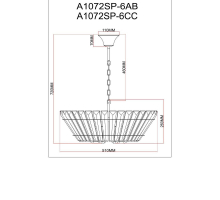 Подвесная люстра Arte Lamp Florizel A1072SP-6CC