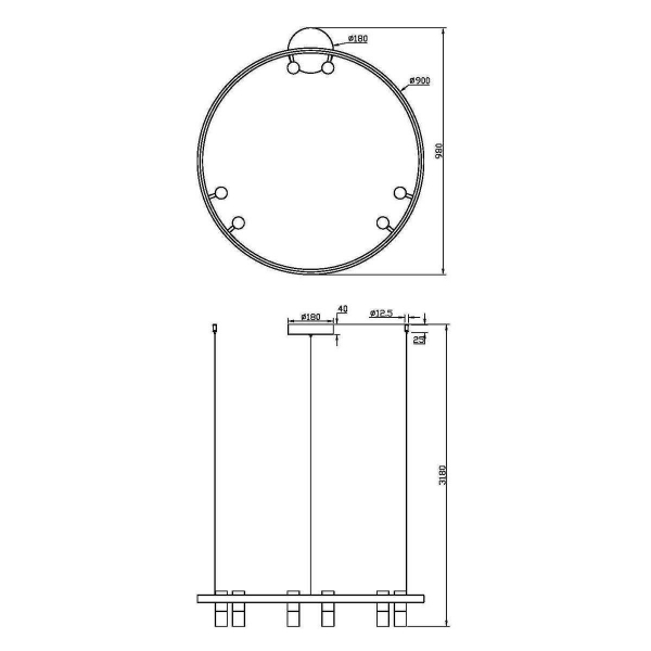 Подвесная светодиодная люстра Maytoni Satellite MOD102PL-L42BK