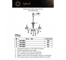 Подвесная люстра Aployt Selestina APL.663.03.08