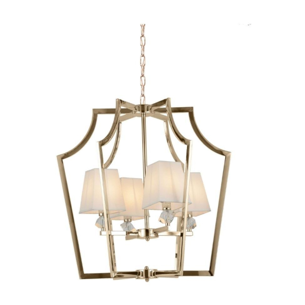 Подвесная люстра Lumina Deco Montero LDP 1249-4 GD+WT Подвесная люстра Lumina Deco Montero LDP 1249-4 GD+WT