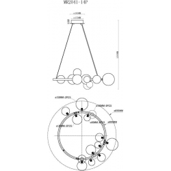 Подвесная люстра MyFar George MR2041-14P