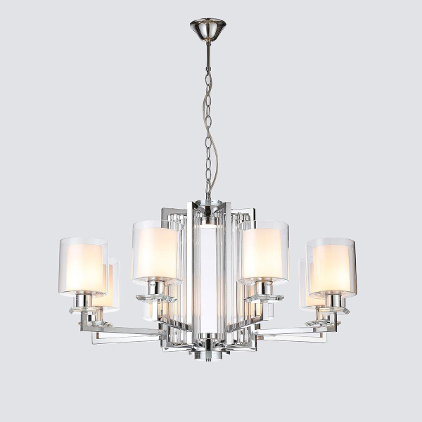 Подвесная люстра iLamp King RM6201-8 CR+CL Подвесная люстра iLamp King RM6201-8 CR+CL