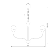 Подвесная люстра Eurosvet Calyx 60169/8 никель