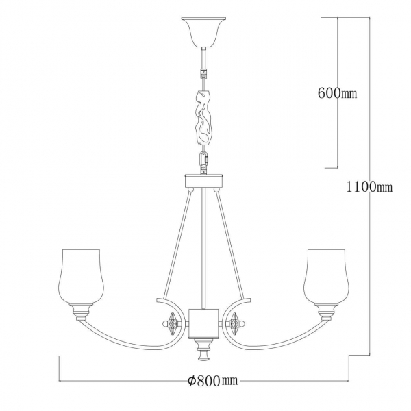 Подвесная люстра MW-Light Палермо 386017908