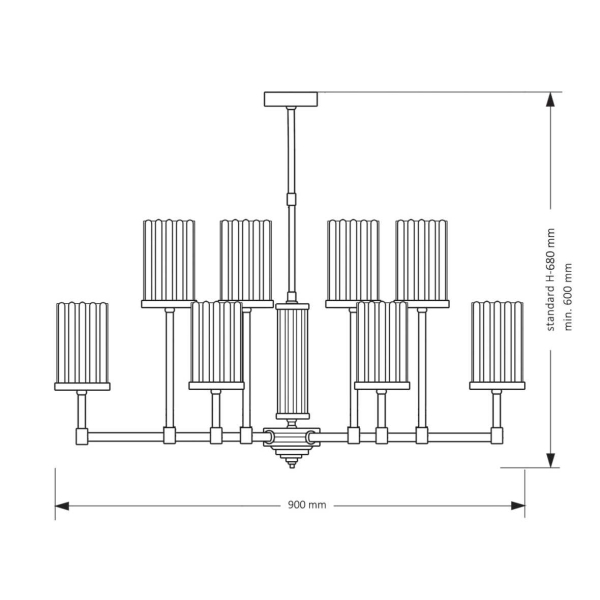 Подвесная люстра KUTEK MOOD Empoli Ryfel EMP-ZW-8(Z)R
