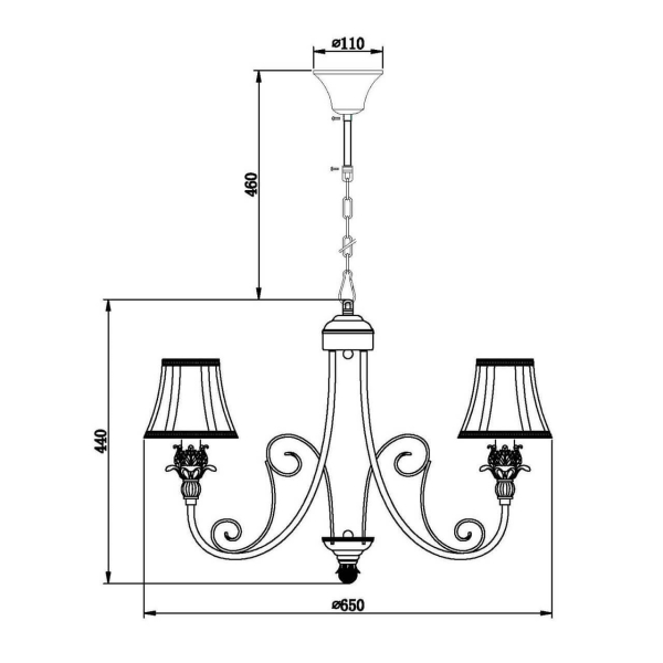 Подвесная люстра Vele Luce Charlotte VL1457L05 Подвесная люстра Vele Luce Charlotte VL1457L05