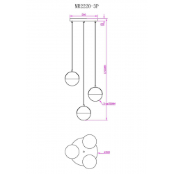 Подвесная люстра MyFar Loreen MR2220-3P