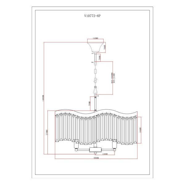 Подвесная люстра Moderli Wave V10772-6P