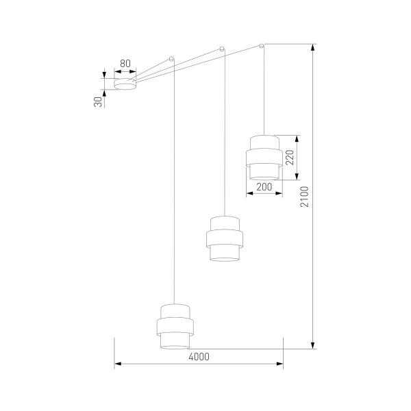 Подвесная люстра TK Lighting 5403 Calisto