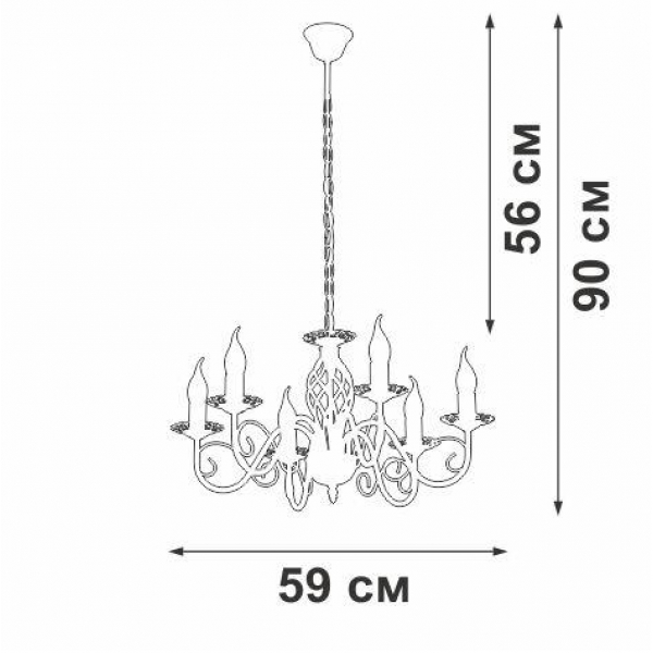 Подвесная люстра Vitaluce V1104-7/6