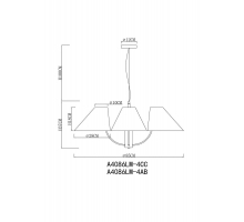 Подвесная люстра Arte Lamp Rondo A4086LM-4CC