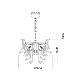 Подвесная люстра Arte Lamp Maya A4072LM-9GO