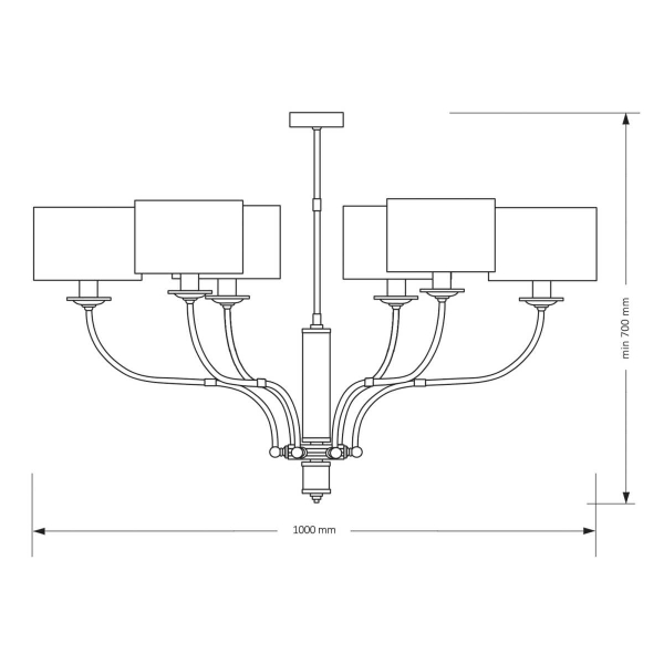 Подвесная люстра KUTEK MOOD Masimo MAS-ZW-6(T)