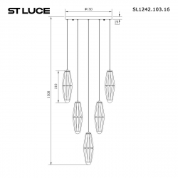 Подвесная люстра ST Luce Ciara SL1242.103.16