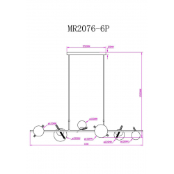 Подвесная люстра MyFar Francis MR2076-6P