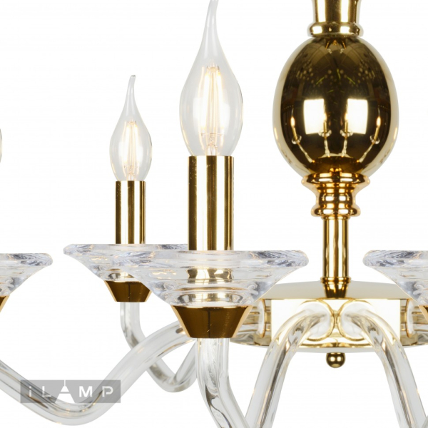 Подвесная люстра iLamp Flo YT2049-6 GD+Cear