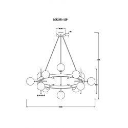 Подвесная люстра MyFar Robert MR2331-12P