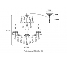 Подвесная люстра Crystal Lux Montana SP9