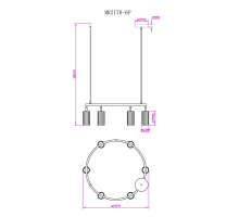 Подвесная люстра MyFar Alex MR2170-6P