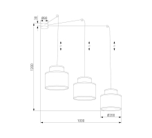 Подвесная люстра TK Lighting 3140 Duo