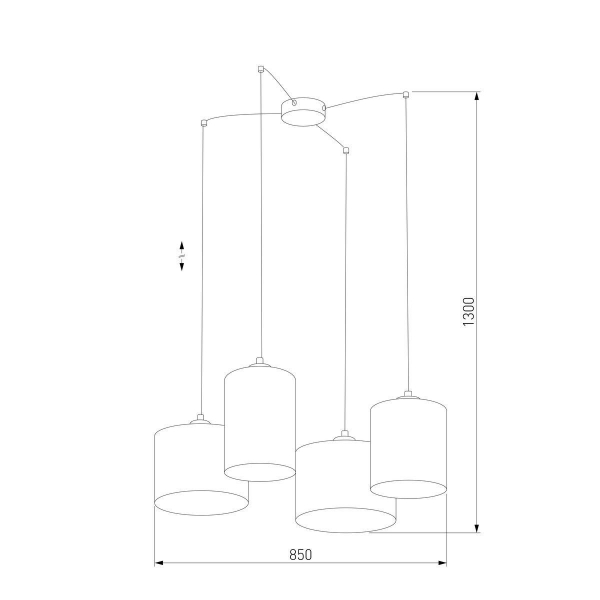 Подвесная люстра TK Lighting 6585 Juta