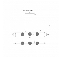 Подвесная светодиодная люстра iLedex Telescope C4774-100 SWH