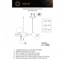 Подвесная люстра Aployt Feliche APL.334.03.07