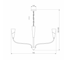 Подвесная люстра Eurosvet Rhyton 60167/6 латунь