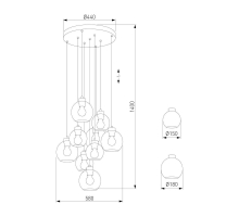 Подвесная люстра TK Lighting 10247 Cubus