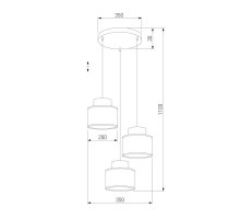 Подвесная люстра TK Lighting 2594 Duo