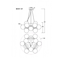 Подвесная люстра MyFar Aerton MR1947-12P