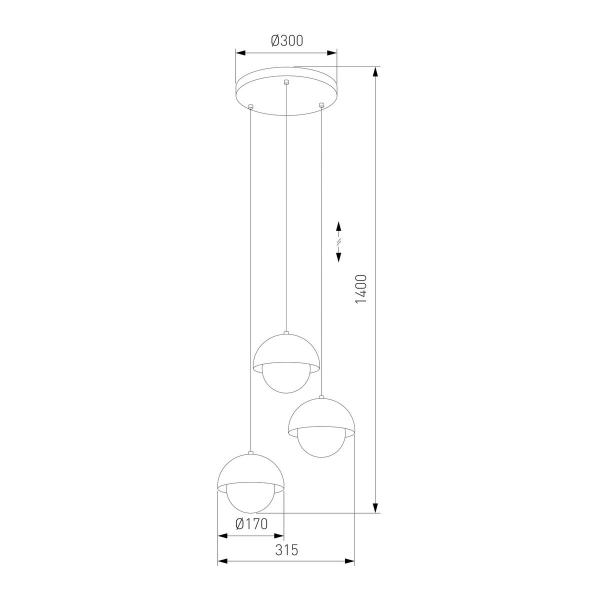 Подвесная люстра TK Lighting 10206 Bono