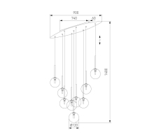 Подвесная люстра TK Lighting 6148 Estera