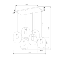 Подвесная люстра TK Lighting 5974 Elio