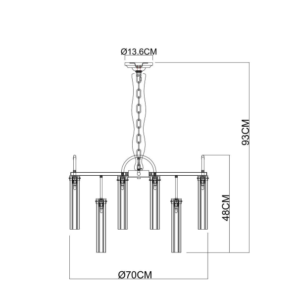 Подвесная люстра Arte Lamp Borgia A4088LM-12AB