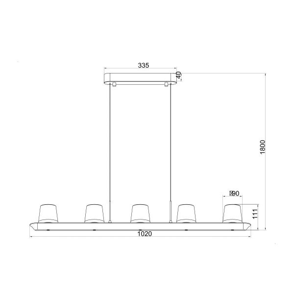 Подвесная люстра Mantra Alabastro 9435