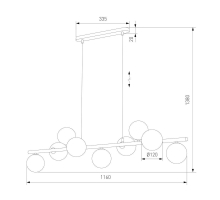 Подвесная люстра TK Lighting 4340 Estera