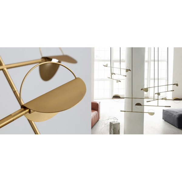 Подвесная люстра Imperium Loft Bolia Leaves Pendant Brass 4000К 345317-22