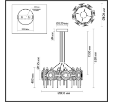 Подвесная светодиодная люстра Odeon Light Exclusive Modern Magnet 5407/92L