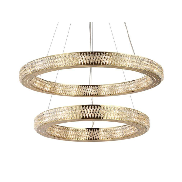 Вертикальная композиция Newport 8560 из двух колец золото №168 S8560_168G