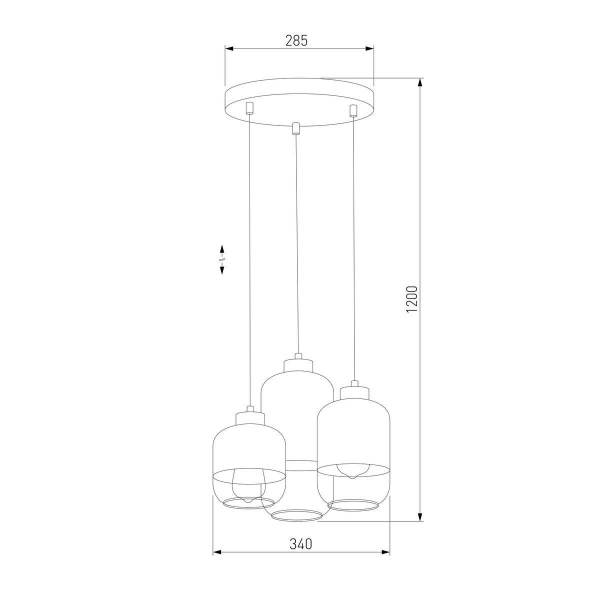 Подвесная люстра TK Lighting 3357 Marco Silver