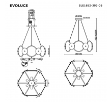 Подвесная люстра Evoluce Desi SLE1652-303-06