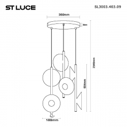 Подвесная светодиодная люстра ST Luce Sentito SL3003.403.09